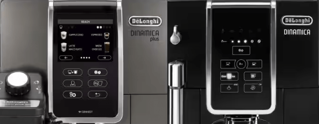 Delonghi Dinamica vs Dinamica Plus display & controls
